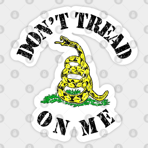 Traditional Don't Tread On Me Sticker by Rebranded_Customs